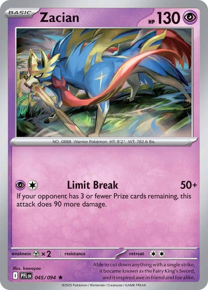 Zacian (045/094) (ME02: Phantasmal Flames)