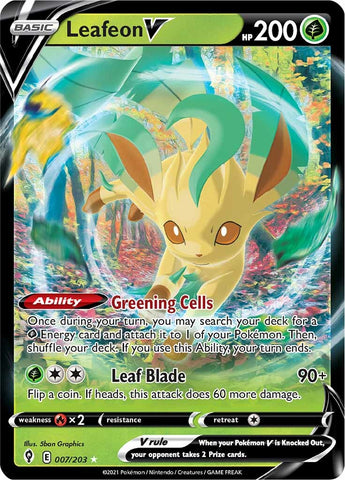 Leafeon V (007/203) [Sword & Shield: Evolving Skies]