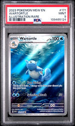 2023 POKEMON MEW EN-151 #171 WARTORTLE ILLUSTRATION RARE PSA 9