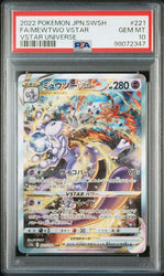 2022 POKEMON JAPANESE SWORD & SHIELD VSTAR UNIVERSE #221 FA/MEWTWO VSTAR VSTAR UNIVERSE PSA 10