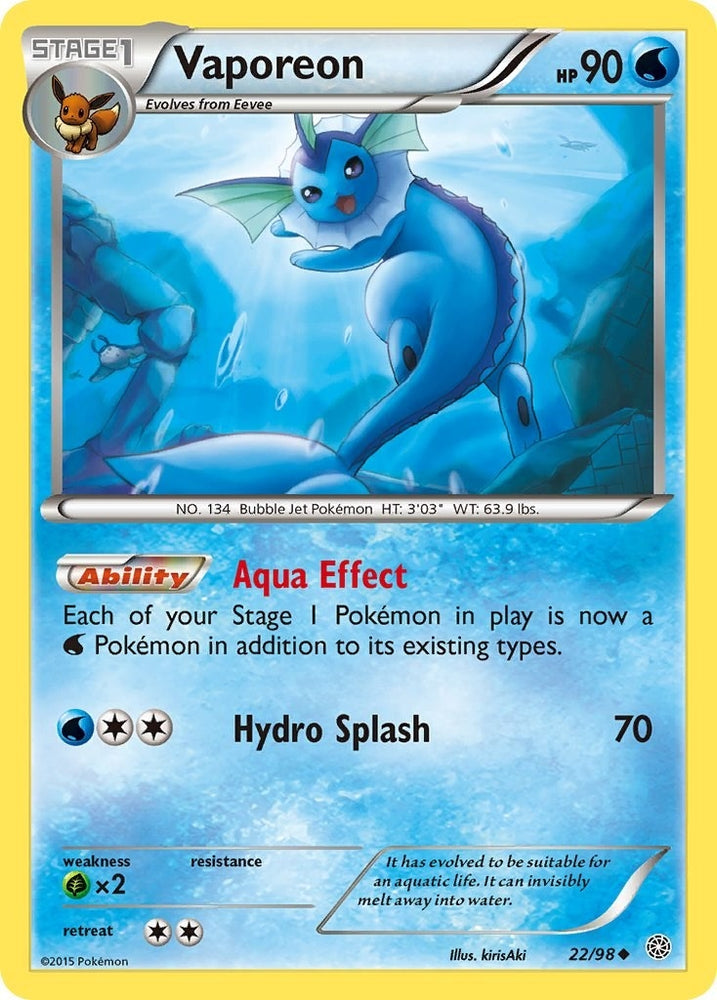 Image for Vaporeon (22/98) [XY - Ancient Origins]