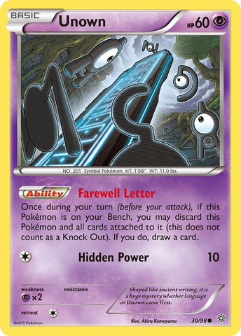 Image for Unown (30/98) [XY - Ancient Origins]