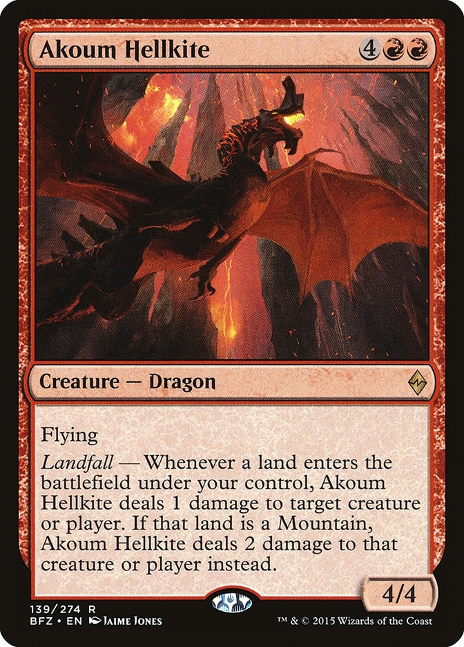 Image for Akoum Hellkite (139) [Battle for Zendikar]