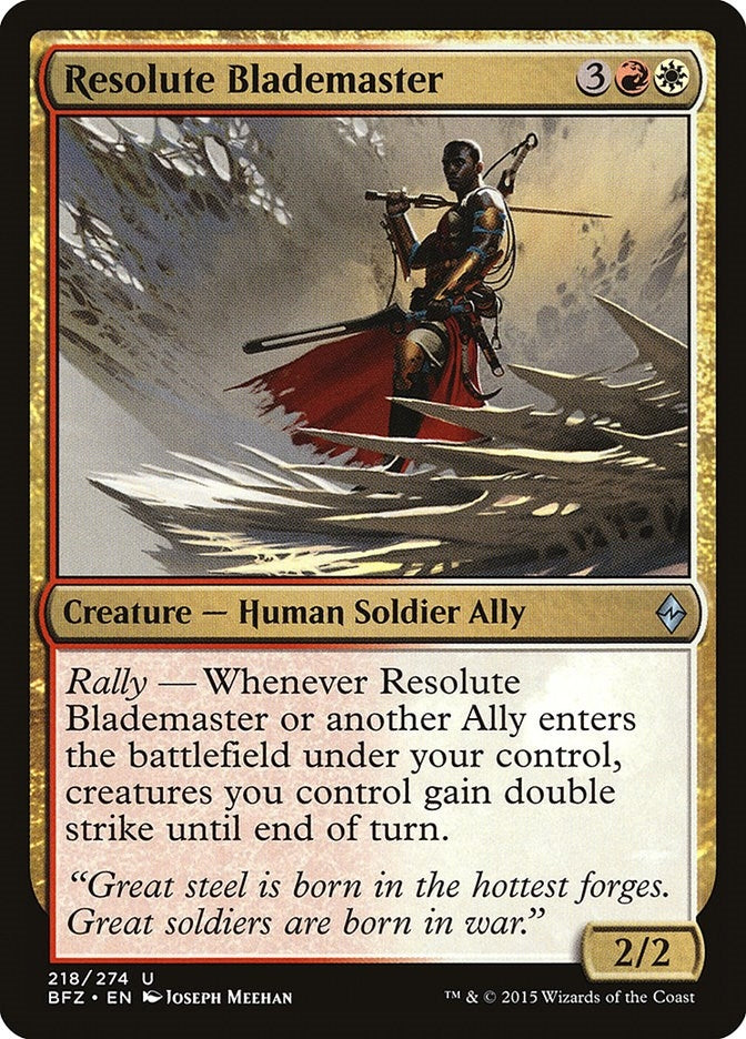 Image for Resolute Blademaster (218) [Battle for Zendikar]