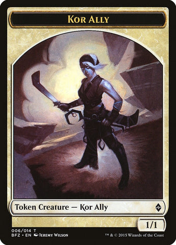 Image for Kor Ally Token (6) [Battle for Zendikar]