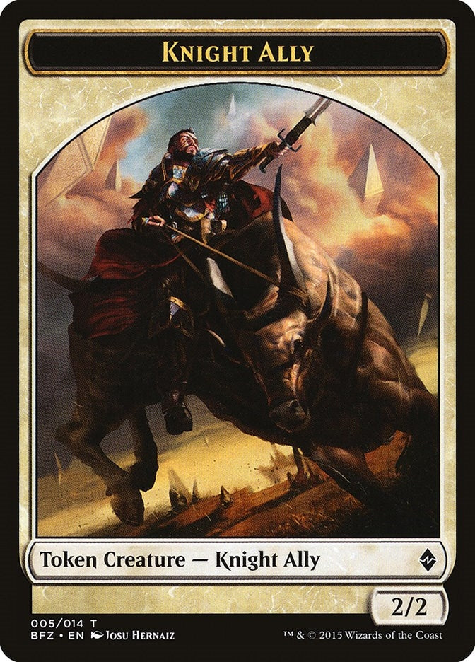 Image for Knight Ally Token (5) [Battle for Zendikar]