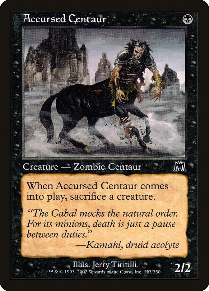 Image for Accursed Centaur (123) [Onslaught]