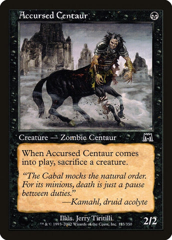 Image for Accursed Centaur (123) [Onslaught]
