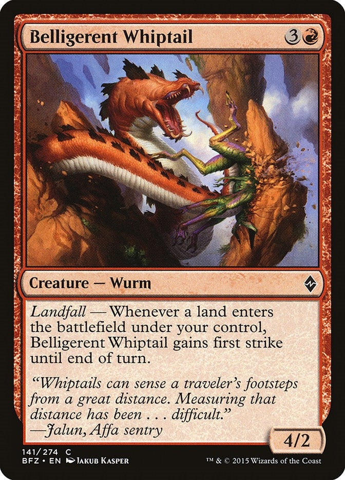 Image for Belligerent Whiptail (141) [Battle for Zendikar]