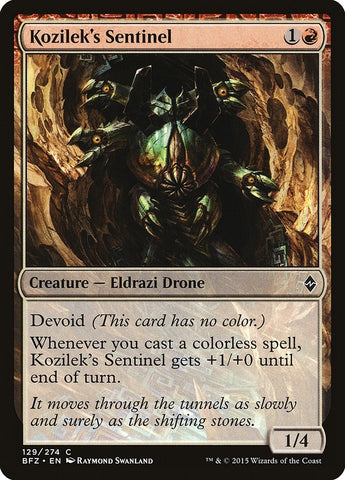 Image for Kozilek's Sentinel (129) [Battle for Zendikar]