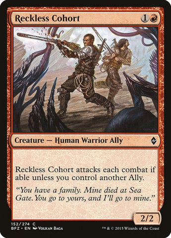 Image for Reckless Cohort (152) [Battle for Zendikar]