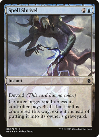 Image for Spell Shrivel (66) [Battle for Zendikar]