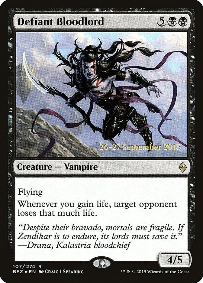 Image for Defiant Bloodlord (107) [Prerelease Cards]