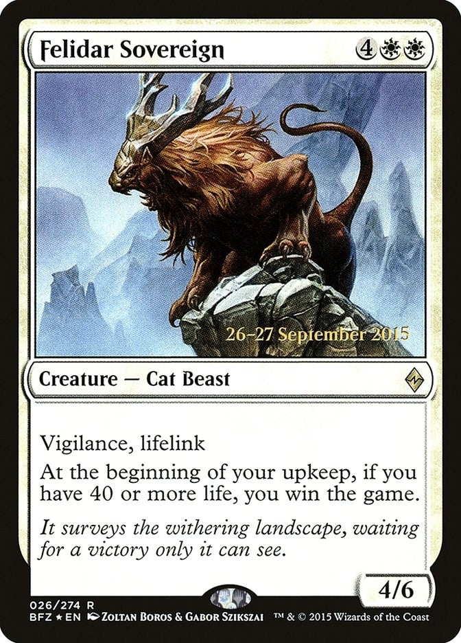 Image for Felidar Sovereign (26) [Prerelease Cards]