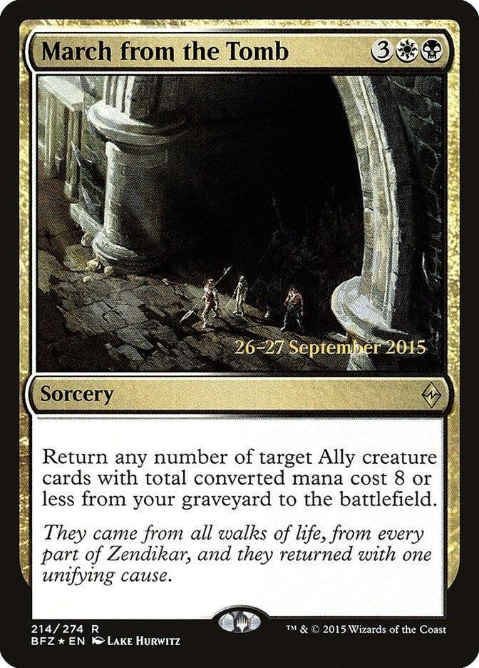 Image for March from the Tomb (214) [Prerelease Cards]