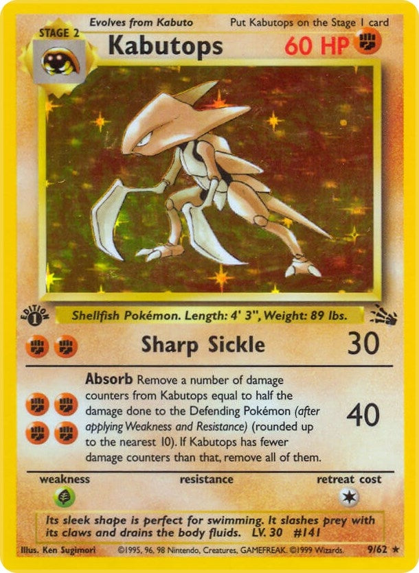 Image for Kabutops (9) (09/62) [Fossil]