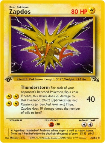 Image for Zapdos (30) (30/62) [Fossil]