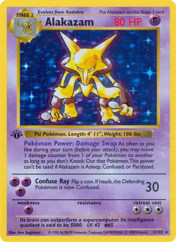 Image for Alakazam (001/102) [Base Set (Shadowless)]