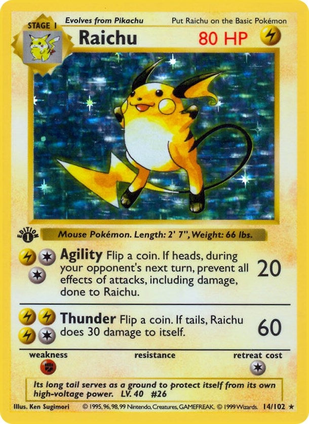 Image for Raichu (014/102) [Base Set (Shadowless)]