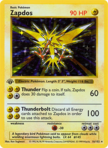 Image for Zapdos (016/102) [Base Set (Shadowless)]