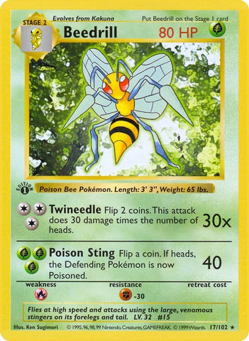 Image for Beedrill (017/102) [Base Set (Shadowless)]