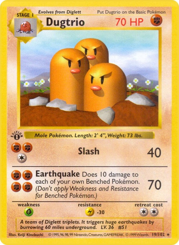 Image for Dugtrio (019/102) [Base Set (Shadowless)]