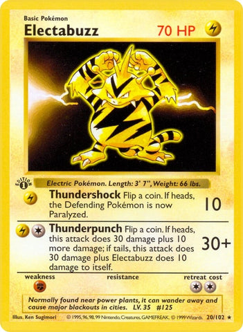 Image for Electabuzz (020/102) [Base Set (Shadowless)]