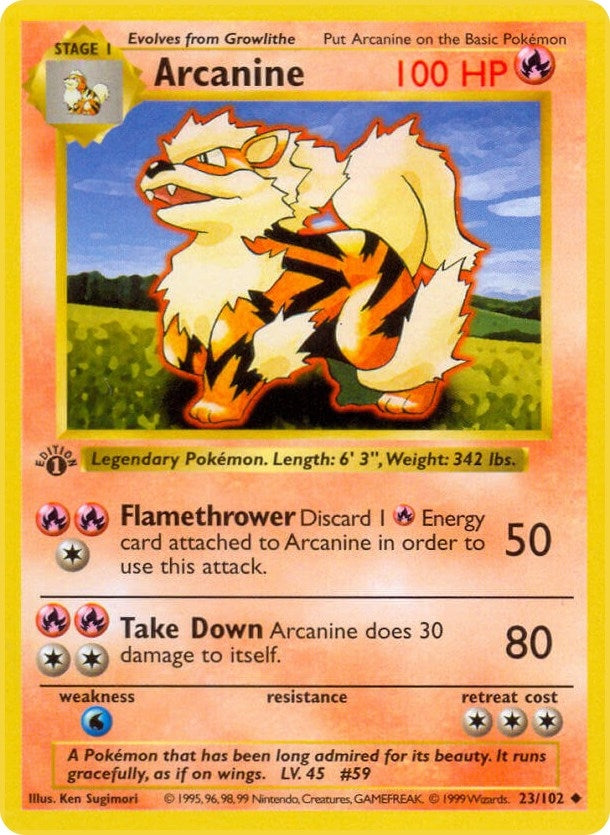 Image for Arcanine (023/102) [Base Set (Shadowless)]