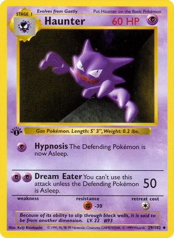 Image for Haunter (029/102) [Base Set (Shadowless)]