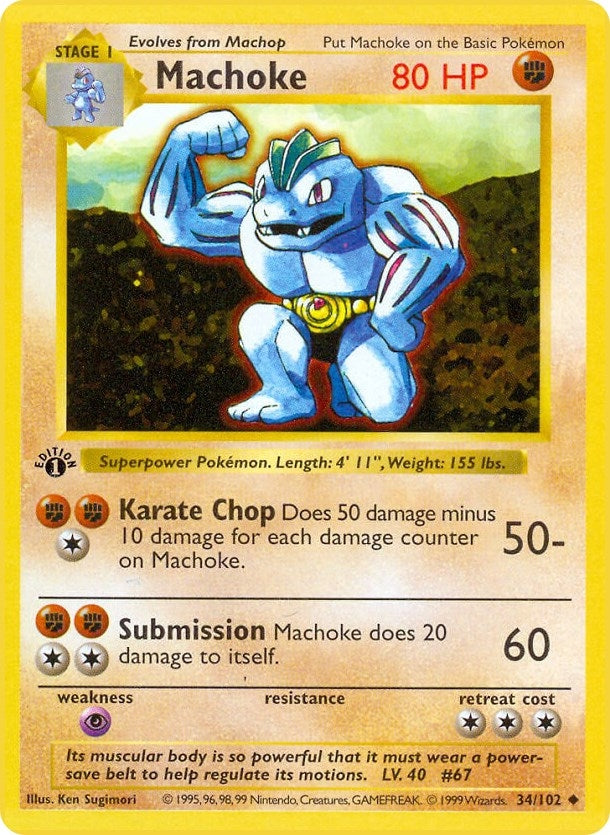 Image for Machoke (034/102) [Base Set (Shadowless)]