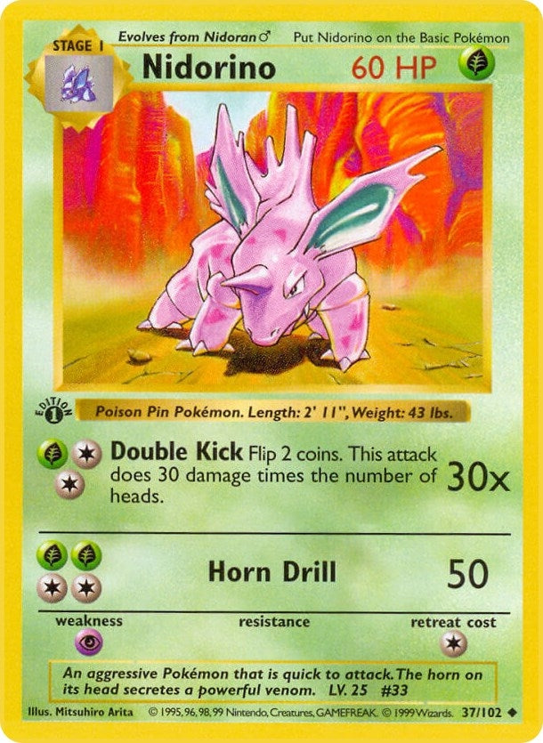 Image for Nidorino (037/102) [Base Set (Shadowless)]