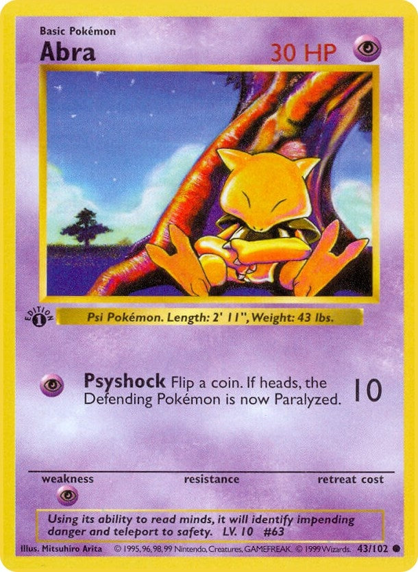 Image for Abra (043/102) [Base Set (Shadowless)]