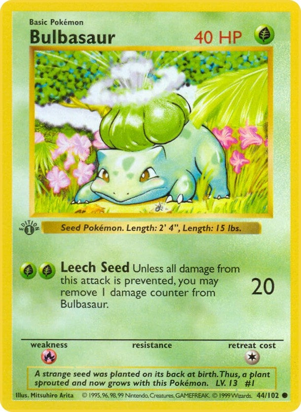 Image for Bulbasaur (044/102) [Base Set (Shadowless)]