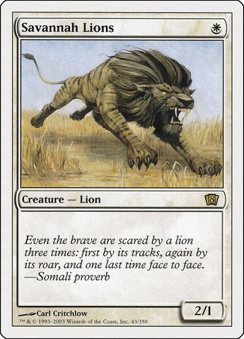 Image for Savannah Lions (43) - Magic: The Gathering