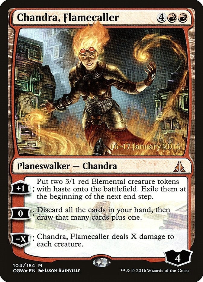 Image for Chandra, Flamecaller (104) [Prerelease Cards]