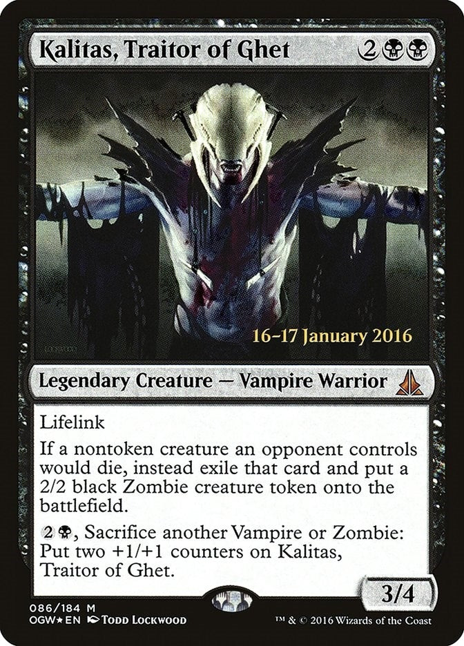 Image for Kalitas, Traitor of Ghet (86) [Prerelease Cards]