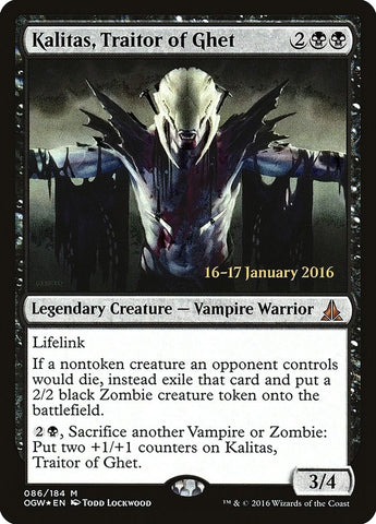Image for Kalitas, Traitor of Ghet (86) [Prerelease Cards]