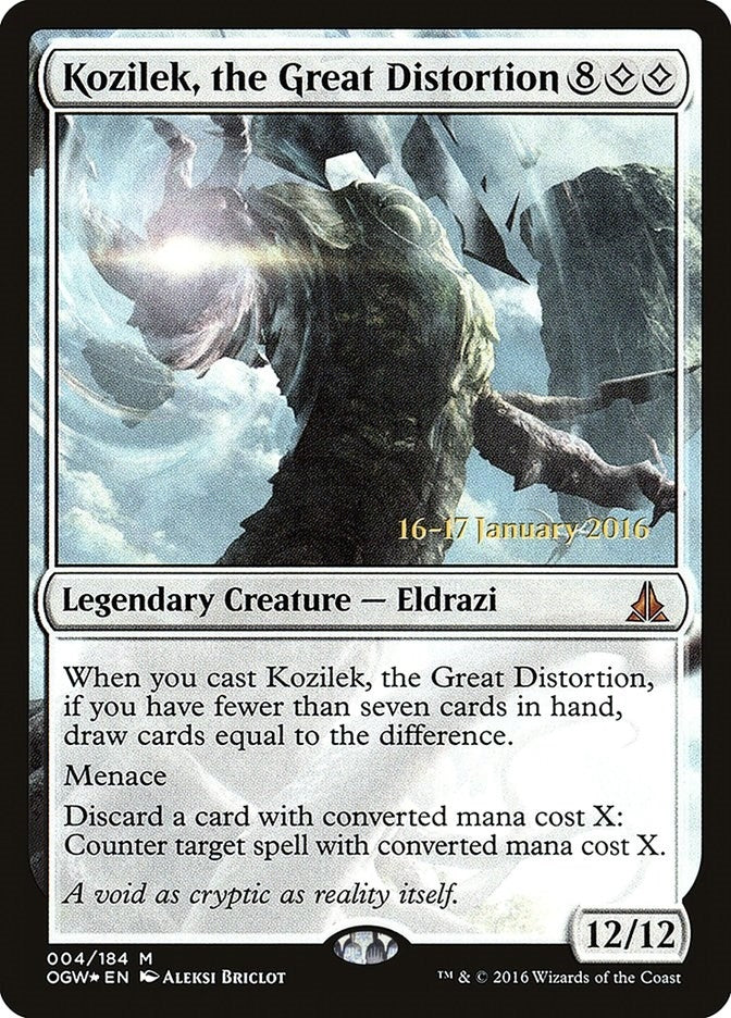 Image for Kozilek, the Great Distortion (4) [Prerelease Cards]
