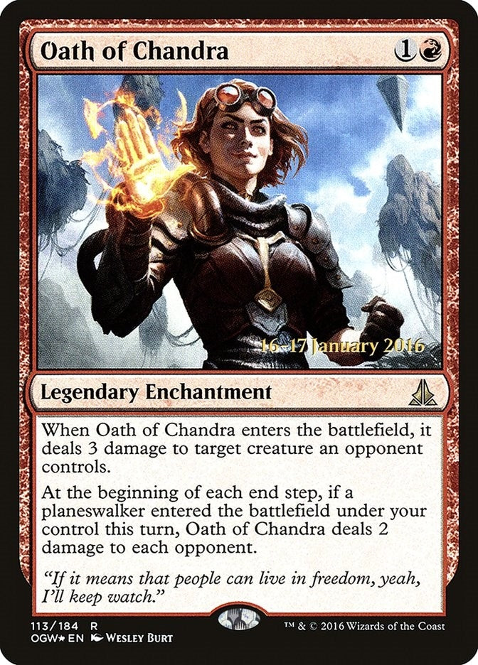 Image for Oath of Chandra (113) [Prerelease Cards]