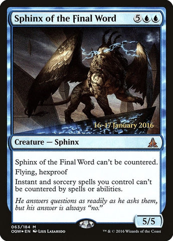 Image for Sphinx of the Final Word (63) [Prerelease Cards]