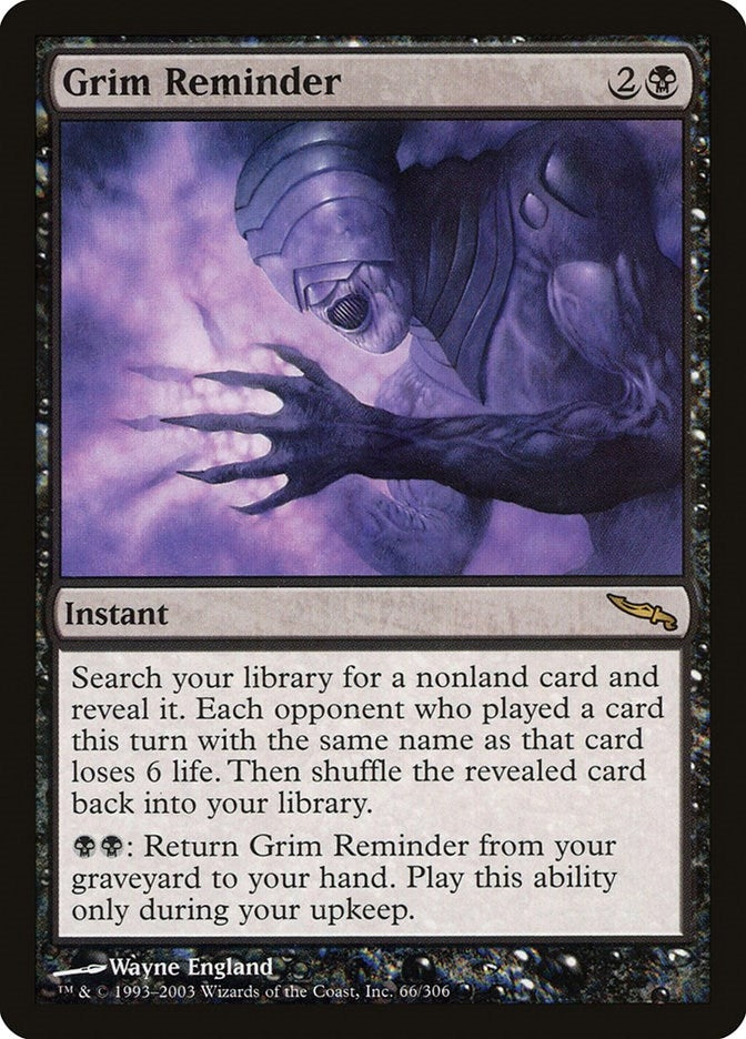 Image for Grim Reminder (66) [Mirrodin]