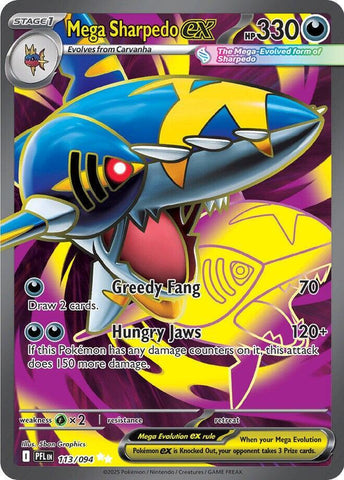 Mega Sharpedo ex (113/094) (ME02: Phantasmal Flames)