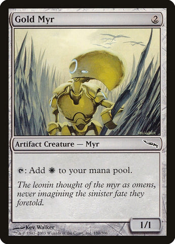 Image for Gold Myr (180) [Mirrodin]