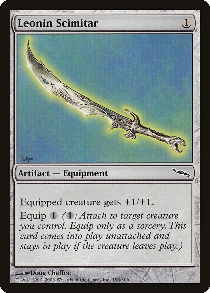 Image for Leonin Scimitar (193) [Mirrodin]