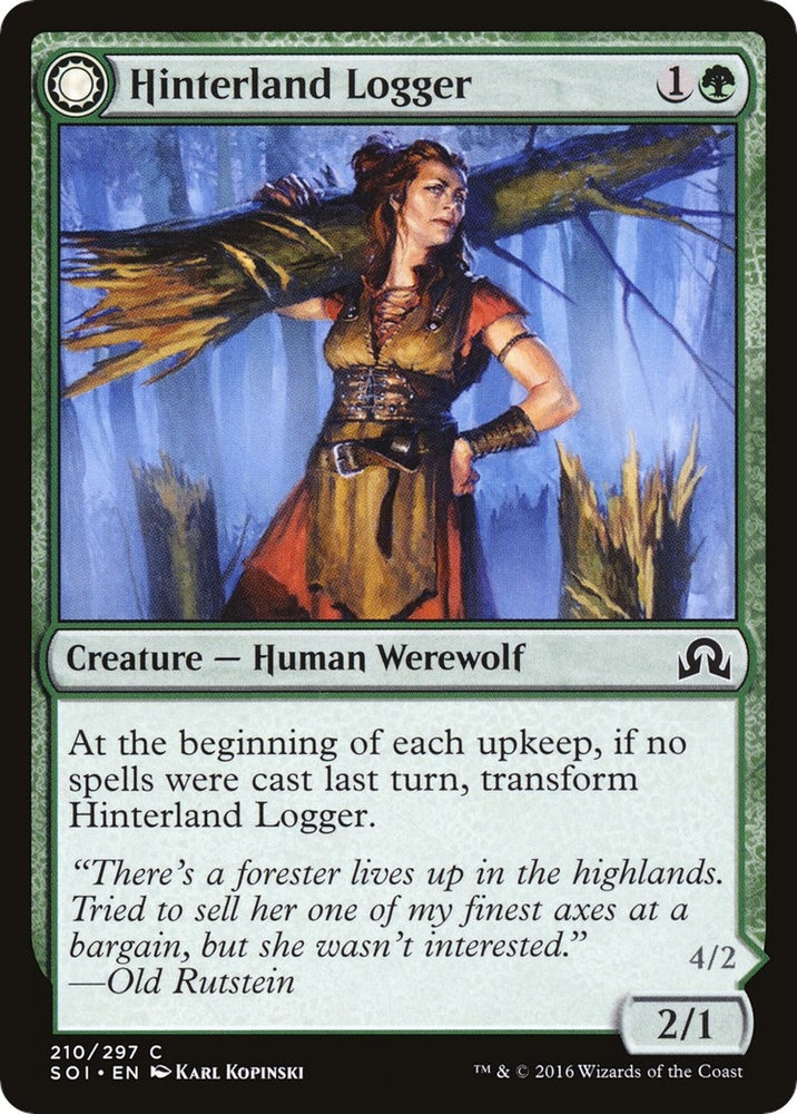 Image for Hinterland Logger (210) [Shadows over Innistrad]
