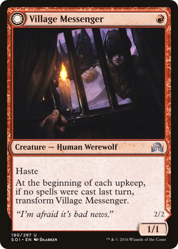 Image for Village Messenger (190) [Shadows over Innistrad]