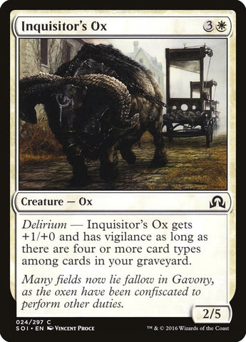 Image for Inquisitor's Ox (24) [Shadows over Innistrad]