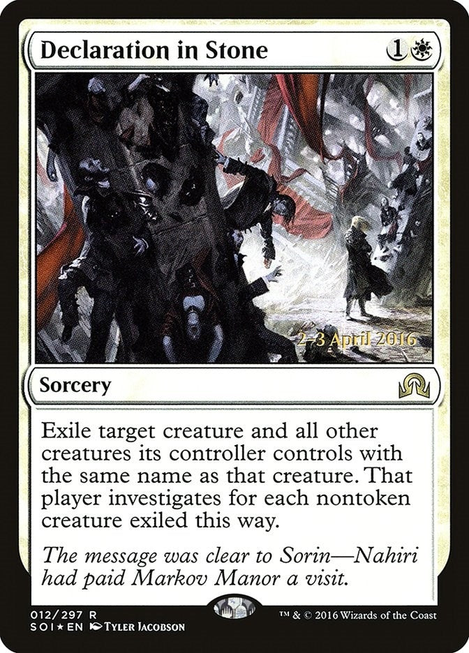 Image for Declaration in Stone (12) [Prerelease Cards]