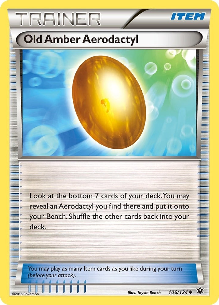 Image for Old Amber Aerodactyl (106/124) [XY - Fates Collide]