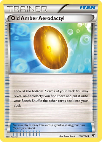 Image for Old Amber Aerodactyl (106/124) [XY - Fates Collide]